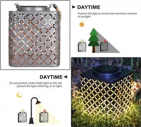 img 2 attached to Stunning Esgarden Solar Lantern - Perfect Outdoor Patio Decorative For Your Garden, Pool, And Lawn - Waterproof And Durable - Ideal Holiday Gift (Silver)