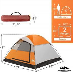 img 3 attached to Waterproof Camping Dome Tent For Families: AsterOutdoor 3/4/6 Person Tent
