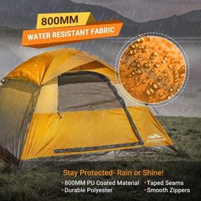 img 1 attached to Waterproof Camping Dome Tent For Families: AsterOutdoor 3/4/6 Person Tent