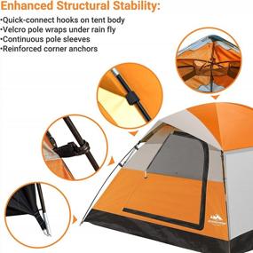 img 2 attached to Waterproof Camping Dome Tent For Families: AsterOutdoor 3/4/6 Person Tent