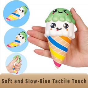 img 2 attached to 2Pcs Squishies Set Toys Kawaii Slow Rising Scented Kid Gifts Cute Food Collect Xmas New Year Gift Stocking Stuffers Ideas - Anboor Ice Cream Squeeze Toy