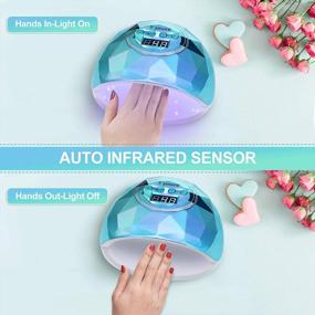 img 2 attached to 86W UV LED Nail Lamp - SKYMORE Fast Dryer W/ 4 Timer Setting, LCD Display & Auto Sensor For Fingernail And Toenail Gel Manicure (Green)
