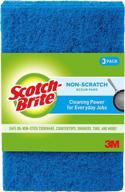 🧽 scotch-brite non-scratch scour pads - pack of 3, gentle yet powerful cleaning solution logo