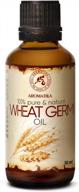 100% pure wheatgerm oil 1.7 fl oz - best for hair, skin, face & body beauty care - natural triticum vulgare germ oil from usa logo