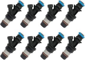 img 4 attached to 🔧 ANGLEWIDE 8pcs 17113698 4G1132 4G1659 25317628 FJ315 Fuel Injectors Sets for Buick/Cadillac/Chevy/GMC/Hummer/Isuzu - 4 Holes