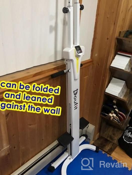 img 1 attached to 🧗 Doufit Vertical Climber Exercise Machine: Full Body Workout at Home with LCD Monitor review by Josh Kim