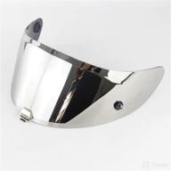 smt gear hj-26 shield visor suitable for rpha-11 rpha-70 helmet (silver) logo