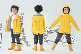 img 2 attached to Boys & Girls Waterproof Rain Jacket W/ Fleece Lining - Hiheart Softshell Coat