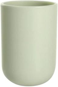 img 3 attached to UVIVIU Plastic Tumbler Cup & Toothbrush Holder Set - 350Ml, Light Green For Stylish Bathroom Décor