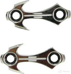 img 1 attached to Yana Shiki A4025C Chrome Tattoo Style Mirror Block-Offs For CBR 600RR/F4/F4I/1000RR
