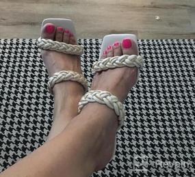 img 6 attached to Step Up Your Style: Women'S Sexy Double Braided Strap Heeled Sandals By Vivianly