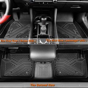 img 3 attached to 🚗 KEYOOG All-Weather Car Floor Mats for 2019-2021 Mazda 3 / Sport & 2020-2021 Mazda CX-30 - Black TPE Automotive Mat Interior Accessories, Complete Set of 5 Pieces for 1st and 2nd Row