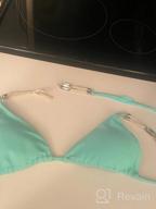 img 1 attached to Sparkling Style: BIKINX Women'S Crystal Thong Bikini With Sexy Halter Top & Triangle Bottom review by Shannon Harris
