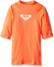 img 1 attached to Roxy Girls Hearted Sleeve Rashguard Girls' Clothing : Active