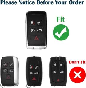 img 1 attached to 🔑 Lcyam Silicone Key Fob Cover for Land Rover Discovery Range Rover Sport Evoque - Compatible with 2018 2019 2020 Models - Black Black