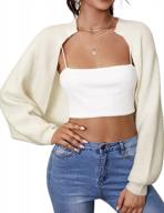 lentta women's knit shawl collar crop sweater: stylish and comfortable for any occasion logo