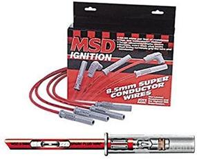 img 2 attached to 🔥 Red MSD 31189 Super Conductor Spark Plug Wire Set, 8.5mm