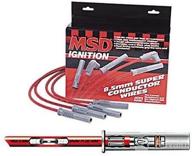 🔥 red msd 31189 super conductor spark plug wire set, 8.5mm логотип