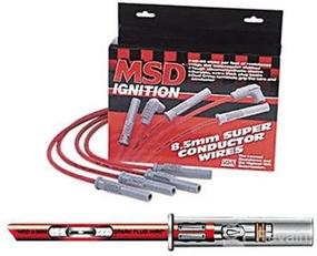 img 4 attached to 🔥 Red MSD 31189 Super Conductor Spark Plug Wire Set, 8.5mm