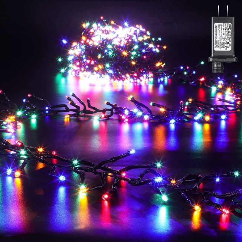 Quntis 65.6FT 800LED Christmas Icicle Lights, 160 Drops Icicle