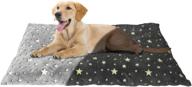 🌟 glow in the dark stars dog bed/cat bed: plush nap mat for crate - warm, cozy & washer safe by downtown pet supply logo