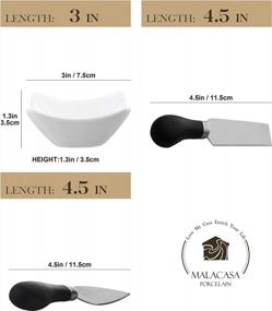 img 3 attached to Serve In Style With MALACASA Set Of 8 Ramekin Dishes And 4 Cheese Forks