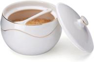 keep your sugar organized with kitchendao's porcelain sugar bowl - 11 oz, dust free, oven, freezer and dishwasher safe! logo