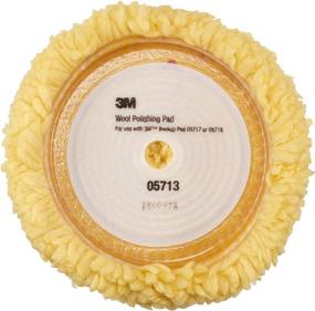 img 3 attached to 🚗 3M Yellow Single-Sided Wool Polishing Pad (05713) for Boats, Cars, Trucks, and RVs - 9 Inches