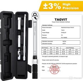 img 3 attached to 🔧 TAGVIT 3/8 Inch Drive Click Torque Wrench Set with Spark Plug Socket, Extension Bar, and Universal Joint - Adjustable (5-45 ft.-lb./6.8-61.2Nm) Dual Direction Torque Wrench for Bicycles, Motorcycles, and Cars