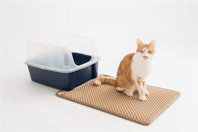 img 3 attached to 🐾 BlackHole Litter Mat - Dual-Layered Trap Cat Litter Mat - Premium EVA Foam Material - Pet Safe & Waterproof - Floor Protector - Easy to Clean - Ideal for Narrow Spaces - 27"x18" (Beige)