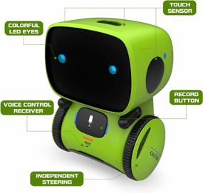 img 3 attached to GILOBABY Voice Controlled Robot Toy For Kids, Interactive Smart Talking Touch Sensor Speech Recognition With Singing, Dancing & Repeating - Birthday Gifts For Boys Girls Age 3-8