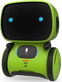 img 4 attached to GILOBABY Робот-игрушка с голосовым управлением для детей, интерактивный умный говорящий сенсорный датчик распознавания речи с пением, танцами и повторением - подарки на день рождения для мальчиков и девочек в возрасте 3-8 лет