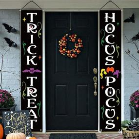 img 3 attached to Halloween Decorations Outdoor & Indoor - Trick Or Treat, Hocus Pocus & Fall Porch Banners!