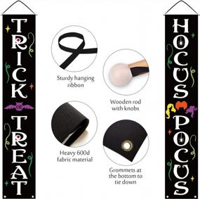img 1 attached to Halloween Decorations Outdoor & Indoor - Trick Or Treat, Hocus Pocus & Fall Porch Banners!
