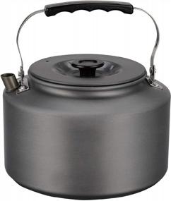 img 4 attached to Ultralight Aluminum Alloy Camping Kettle - 2.2L/1.6L - Fast Heating For Boiling Water, Coffee, And Tea - Portable Outdoor Gear For Hiking, Picnics, And Travel - Great For Open Campfires
