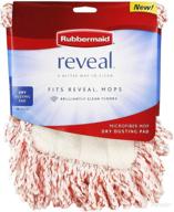 rubbermaid 1m20 reveal mop dry dusting cleaning pad: efficient 15-inch white/red pad логотип