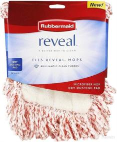 img 4 attached to Rubbermaid 1M20 Reveal Mop Dry Dusting Cleaning Pad: Efficient 15-Inch White/Red Pad