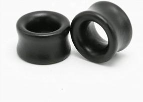 img 2 attached to Wood Plugs And Tunnels For Ears Wooden Gauges Set Size 0G-13/16 Inch Double Flared Saddle Stretchers 8Pcs Vintage Brown Black SUPTOP