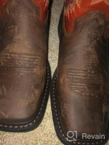 img 5 attached to Детские сапоги ковбоя Ariat Youth Workhog Wide Square Toe Western Cowboy Boot.