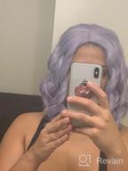 картинка 1 прикреплена к отзыву 14 Inch Short Ombre Curly Wavy Synthetic Bob Grey Pastel Wig - Natural Looking Cosplay Costume For Women & Girls от Ognjen Cao