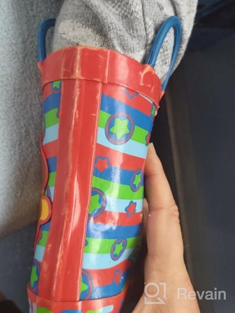 img 1 attached to Red Children's Wellington Snow Boots with Carry Handle - Hey Duggee Boys Wellies review by Todd Mamat