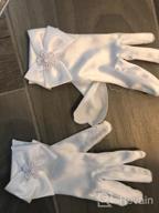 img 1 attached to Gorgeous Satin Gloves for Special Occasions, Weddings, and Parties - Tandi Girls' Short Formal Dress Pageant Gloves review by James Maruffo