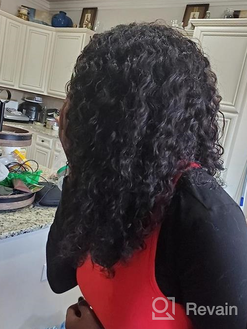 img 1 attached to Natural Deep Wave Lace Front Human Hair Wig With Pre-Plucked Hairline, 220% Density And Baby Hair - Glueless And Perfect For Black Women - 13X4, 26 Inch, Natural Color review by David Crowder