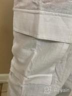 img 1 attached to Stay Stylish And Comfy This Summer With PASLTER Men'S Loose Fit Linen Cargo Pants With Pockets review by Douglas First
