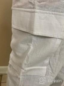 img 7 attached to Stay Stylish And Comfy This Summer With PASLTER Men'S Loose Fit Linen Cargo Pants With Pockets