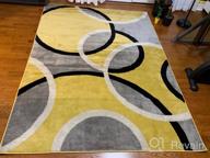 img 1 attached to Add Warmth To Your Home With A Yellow Abstract Circles Area Rug review by Bruce Willam