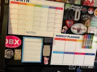 img 1 attached to Get Organized Every Day With Our 3-Piece Magnetic Whiteboard Calendar Set For Fridge - Monthly, Weekly, And Daily Planner With Grocery List, 5 Markers, And Eraser review by Dean Wilson