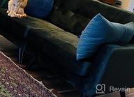 img 1 attached to Stylish HONBAY Grey Velvet Loveseat: Elegant 2-Seater Sofa with Wood Legs for Small Spaces, Bedroom, Office review by Matthew Hall