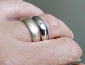 img 5 attached to Кольцо из чистого серебра 925 пробы от BORUO - элегантное кольцо для женщин и мужчин - идеальный подарок для особых случаев - доступно в размерах 4 мм и 6 мм, размер кольца 4-15