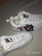 img 1 attached to 👟 Fashion Sneakers: Fila Disruptor Script White Navy Men's Shoes review by Salvador Taisacan